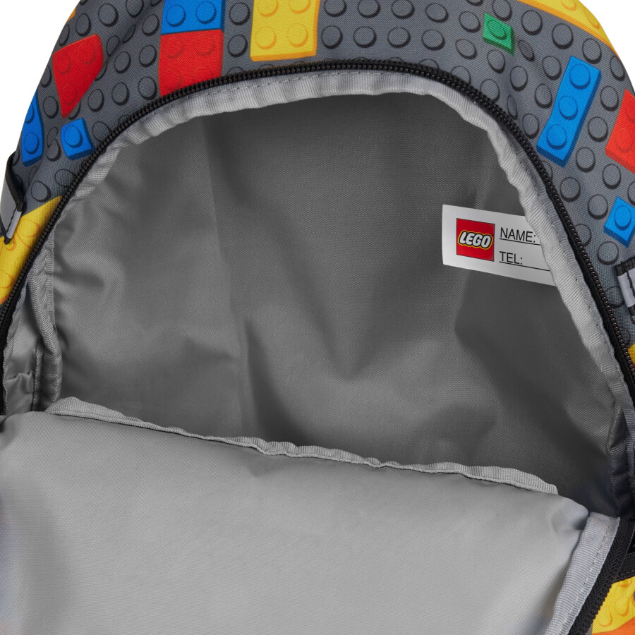 کوله‌پشتی لگو LEGO آیکونیک مدل 20375-2607، طرح قطعات رنگارنگ، حجم ۹ لیتر