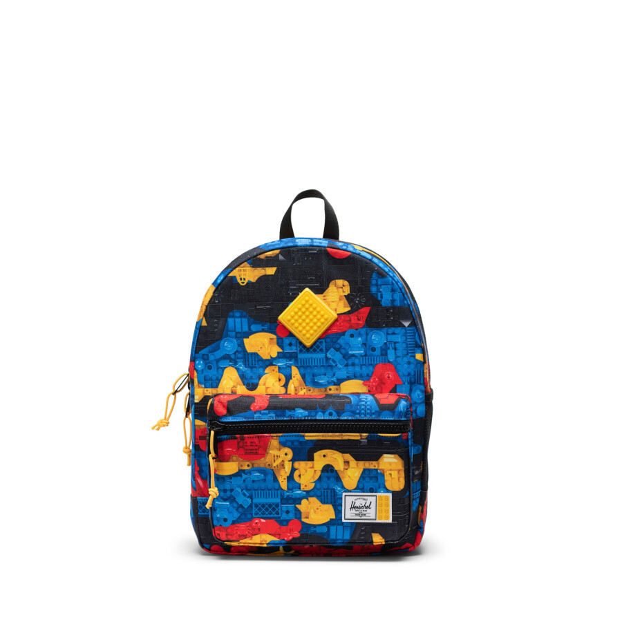 کوله‌پشتی کودک هیرشل Herschel Heritage مدل 11615-07032 با ظرفیت ۱۵ لیتر و طرح آجرهای Scavenger Hunt، لگو LEGO آیکونیک Iconic