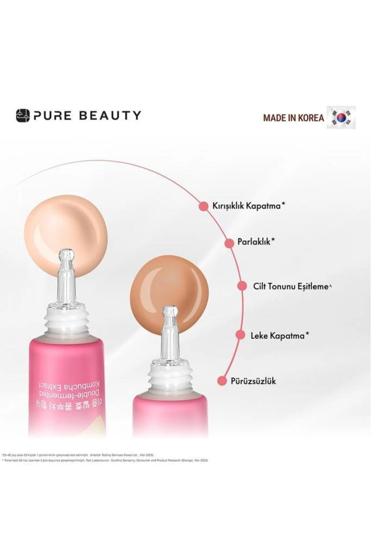کرم سی‌سی پیور بیوتی PURE BEAUTY SPF50 PA++++ رنگ آیوری 30 میلی‌لیتر بژ