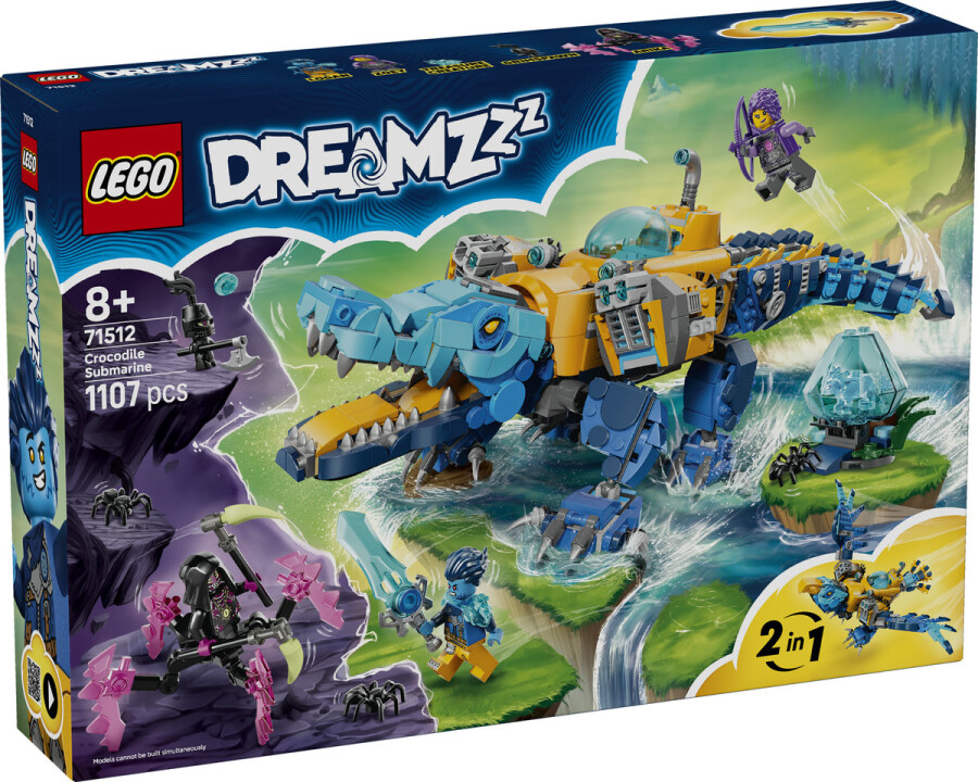 مجموعه ساختنی زیردریایی تمساح لگو LEGO دریم‌زز DREAMZzz مدل 71512، ۱۱۰۷ قطعه، حداقل سن ۸ سال