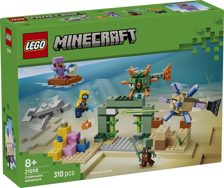مجموعه ساختنی ماجراجویی زیر آب لگو LEGO ماینکرفت Minecraft مدل 21598، ۳۱۰ قطعه، حداقل سن ۸ سال