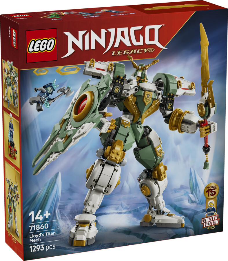 مجموعه ساختنی و اکشن‌فیگور لگو LEGO نینجاگو NINJAGO ربات تایتان لوید، مدل 71860، ۱۲۹۳ قطعه، حداقل سن ۱۴ سال