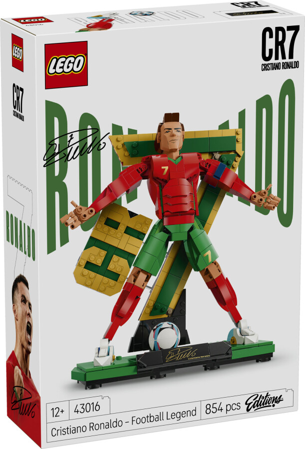 مجموعه ساختنی و نمایشی فوتبال کریستیانو رونالدو از لگو LEGO، سری Editions، مدل 43016، ۸۵۴ قطعه، حداقل سن ۱۲ سال