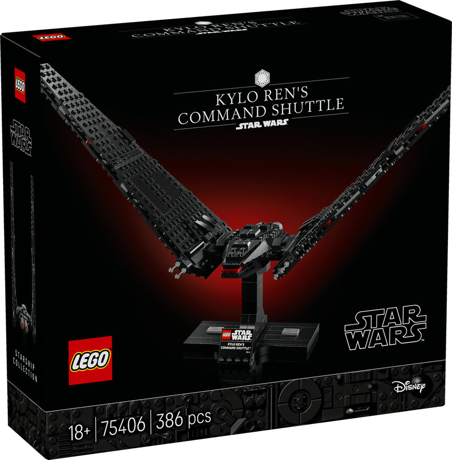 مجموعه ساختنی شاتل فرماندهی کایلو رن لگو LEGO مدل 75406، ۳۸۶ قطعه، حداقل سن ۱۸ سال