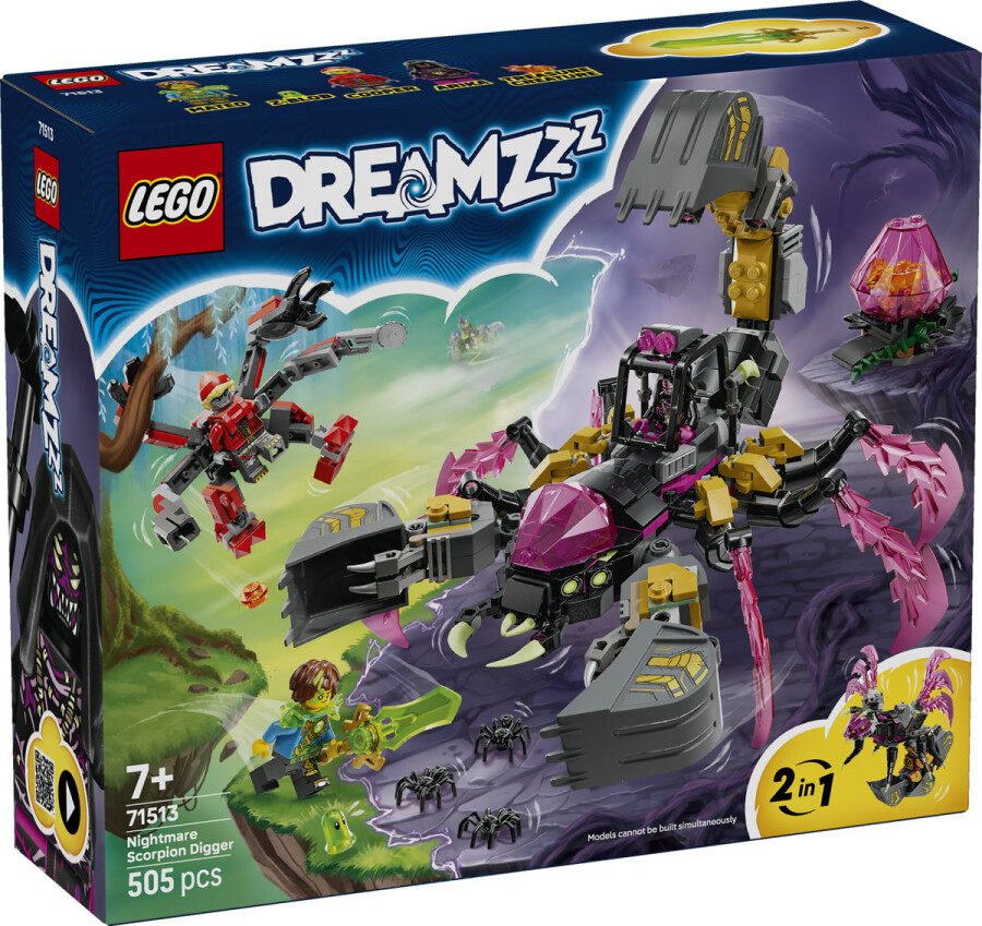 مجموعه ساختنی لگو LEGO دریم‌زز DREAMZzz کابوس عقرب حفار مدل 71513، ۵۰۵ قطعه، حداقل سن ۷ سال