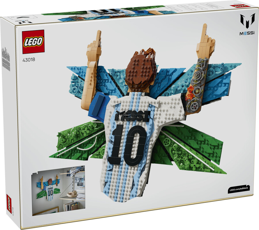 مجموعه ساختنی دیواری لیونل مسی لگو LEGO ادیشنز مدل 43018، ۱۴۲۷ قطعه، حداقل سن ۱۴ سال