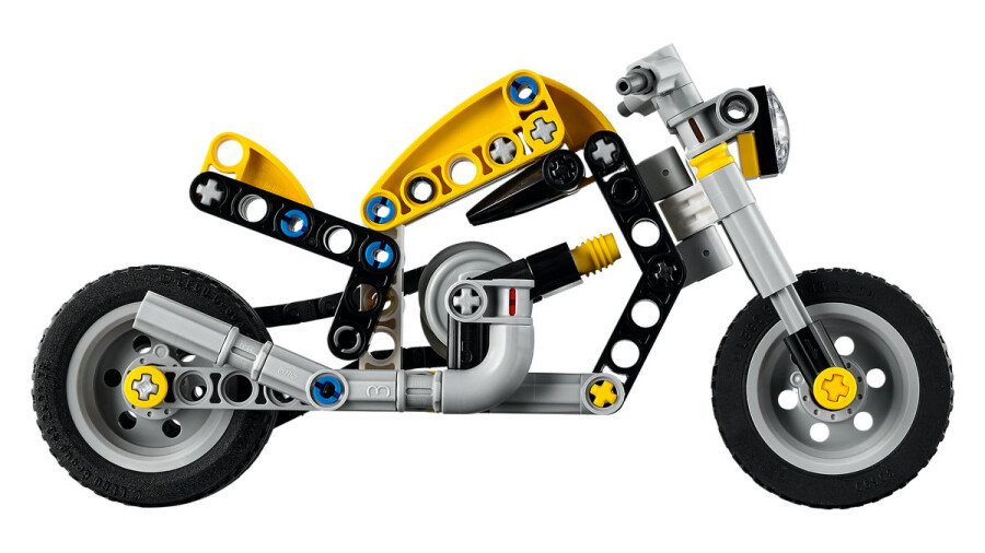مجموعه ساختنی لگو LEGO تکنیک Technic موتورسیکلت زرد مدل 42225، ۱۵۱ قطعه، حداقل سن ۷ سال