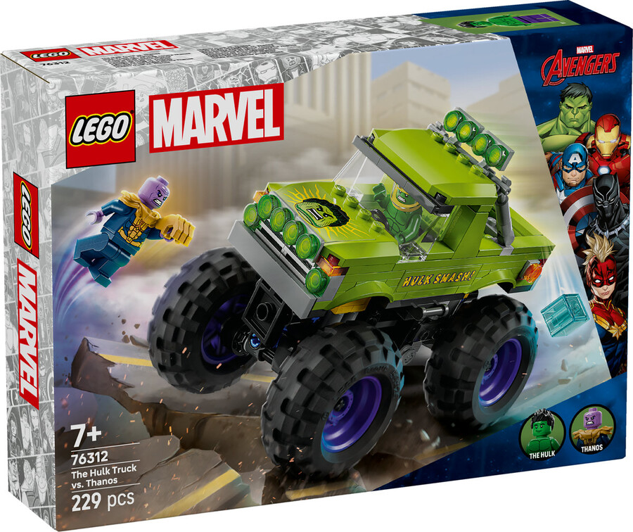 مجموعه ساختنی کامیون هالک لگو LEGO مارول Marvel مدل 76312، ۲۲۹ قطعه، حداقل سن ۷ سال
